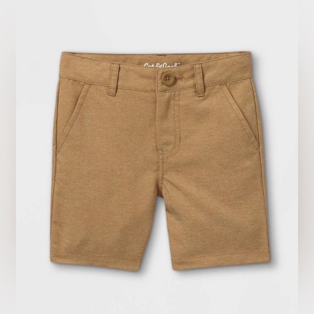 Cat and‎ Jack Khaki wet dry shorts adjustable waist